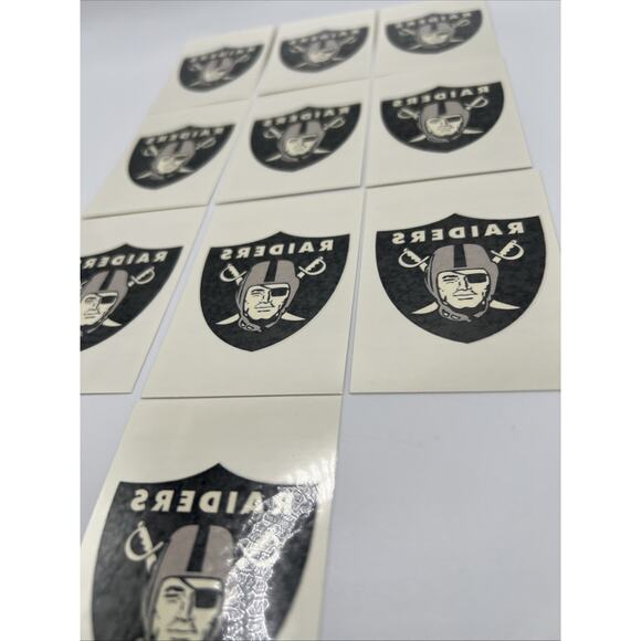 NFL Oakland Las Vegas Raiders Temporary Tattoo Pack Of 10 Face Tattoos Football - Picture 4 of 11